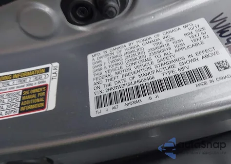 2018 Honda Cr-V Ex из США, поврежденный, VIN 2HKRW2H54JH605466